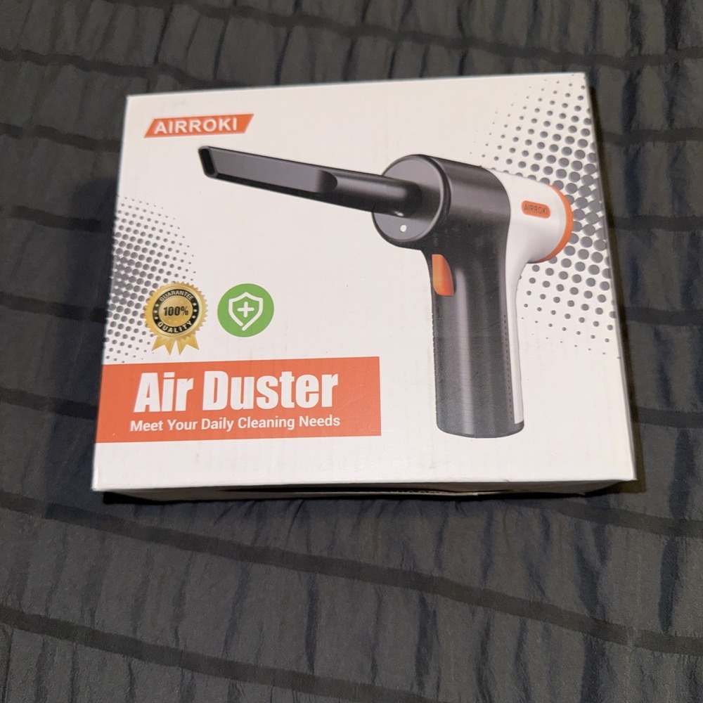 AIRROKI Cordless Air Duster 90W Electric Air Blower USB-C w/ 5Nozzles Box 2
